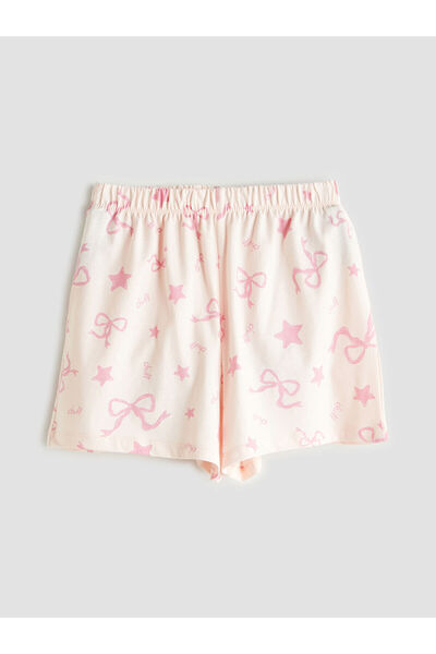 LC Waikiki Pantaloni scurți de pijama pentru fete Özmarka, sezon nou, cu tali...