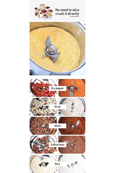 LETWOO Commercial Home Large Capacity Crusher Grains Dry Grinding Machine