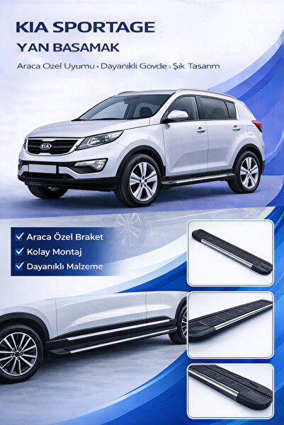 ACK Dizayn KİA SPORTAGE 2010-2015 ARACA ÖZEL ÜRETİM YAN BASAMAK ALÜMİNYUM A+