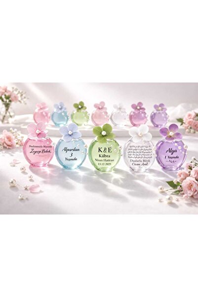 Fest Kişiye Özel 10 Adet | Bebek Mevlüt Doğum Günü Hatırası Ortanca ve İnci S...