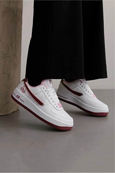 BERAT KUTLAY Cherry Love Air – Kiraz Nakışlı Beyaz Kadın Sneaker Spor Ayakkabı