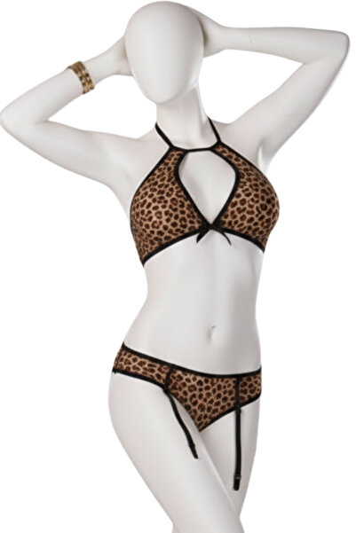 Lingerie and Fashion Style لانجري نسائي – تصميم هالتر بنمط الفهد