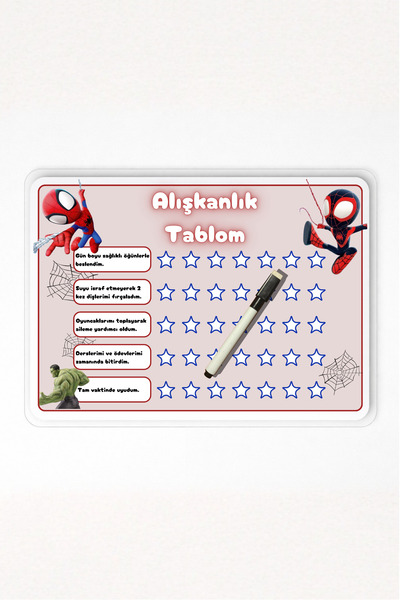 caps Vodič za formiranje navika za dečake na temu Spajdermana i prijatelja