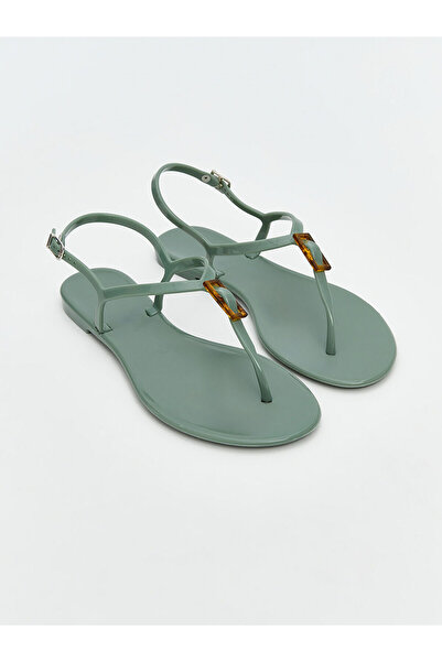 LC Waikiki Ozmarka New Season Buckle Detailed Flip-Flop Women's Beach Sandals