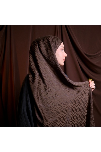 Mehru Scarfs شال جاكار إيطالي بنمط مموج - أزرق داكن - ملمس غير قابل للانزلاق ...