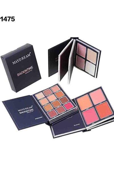 MAYDREAM مجموعة مكياج "مايد ريم" (MAYDREAM) بتصميم دفتر شامل يضم ظلال عيون، أ...