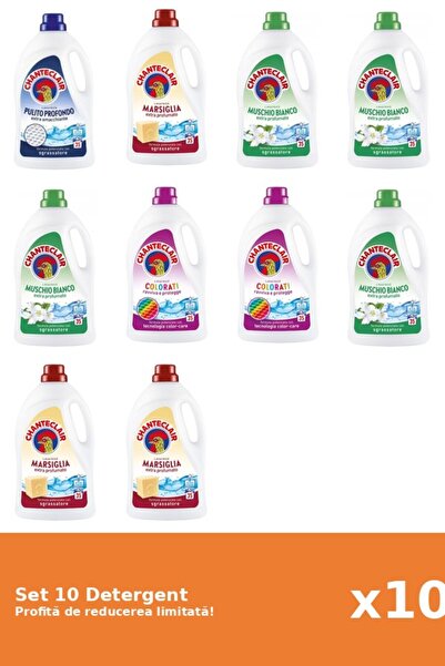 Chanteclair Set 10 Detergent Chanteclair: 1xClasic, 3xMarsilia, 4xMosc Alb, 2...