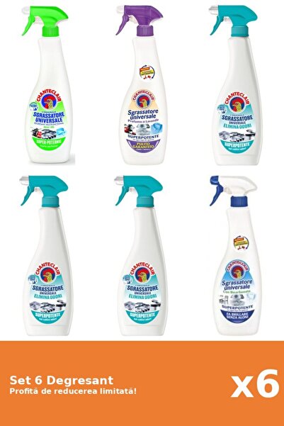 Chanteclair Set 6 Degresant Chanteclair: 1xLamaie, 1xMosc Alb, 3xAntiMiros, 1...