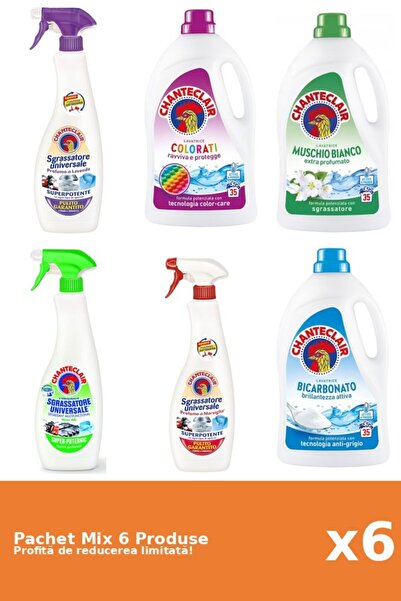 Chanteclair Set 6 Mix Chanteclair: 3 Degresant, 3 Detergent