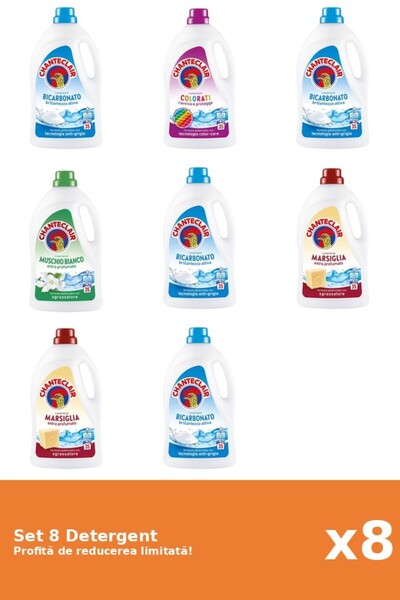 Chanteclair Set 8 Detergent Chanteclair: 4xBicarbonat, 1xColor, 1xMosc Alb, 2...