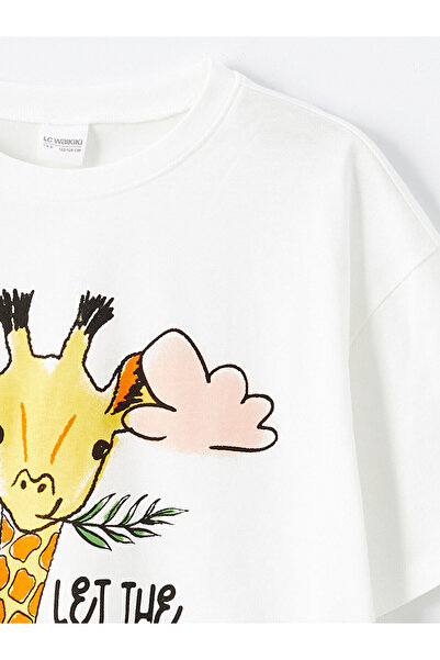 LC Waikiki Σετ πιτζάμες για κορίτσια με λαιμόκοψη εκρού