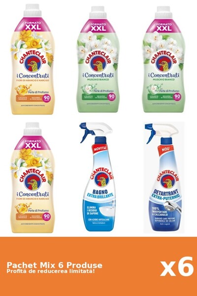 Chanteclair Set of 6 Chanteclair Mix: 4 Conditioner, 2 Anti-limescale