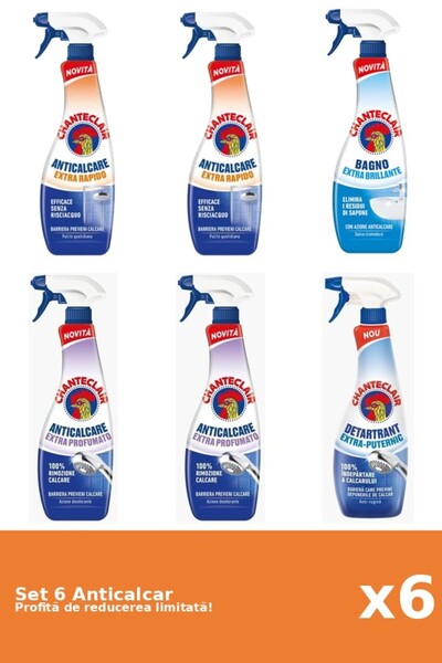 Chanteclair Set 6 Anticalcar Chanteclair: 2xRapid, 1xClasic, 2xParfumat, 1xPu...