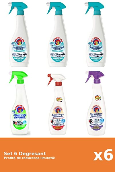 Chanteclair Set of 6 Chanteclair Degreaser: 3xAnti-Odor, 1xLemon, 1xMarseille...
