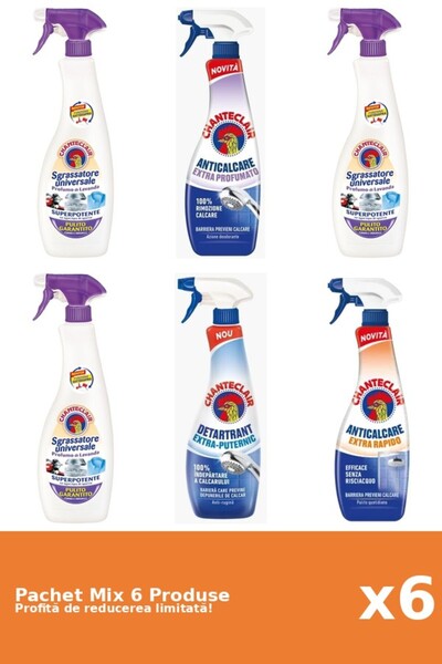 Chanteclair Set of 6 Chanteclair Mix: 3 Degreaser, 3 Anti-limescale