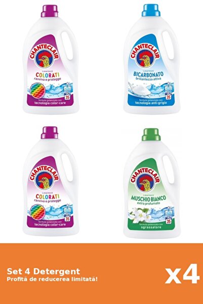 Chanteclair Set 4 Detergent Chanteclair: 2xColor, 1xBicarbonat, 1xMosc Alb