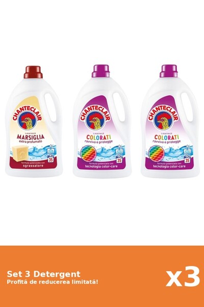 Chanteclair Set 3 Detergent Chanteclair: 1xMarsilia, 2xColor