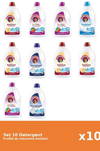 Chanteclair Set 10 Detergent Chanteclair: 4xMarsilia, 3xColor, 1xBicarbonat, ...