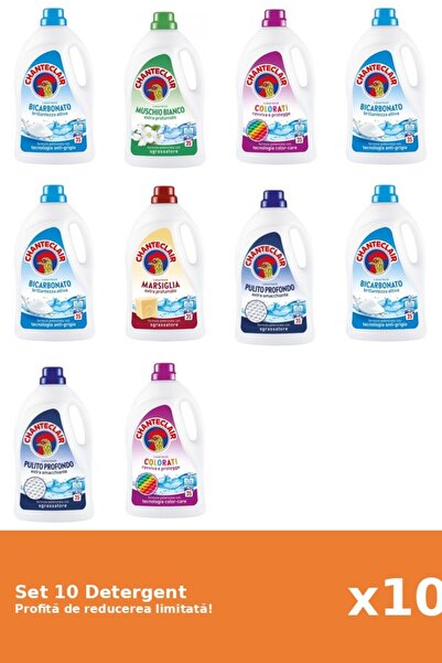 Chanteclair Set 10 Detergent Chanteclair: 4xBicarbonat, 1xMosc Alb, 2xColor, ...