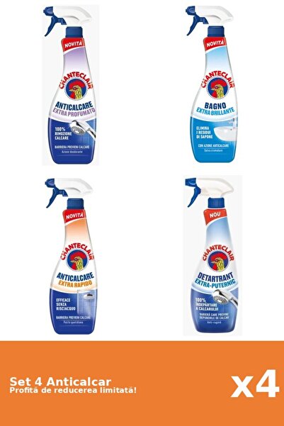 Chanteclair Set of 4 Chanteclair Anti-limescale: 1xScented, 1xClassic, 1xRapi...