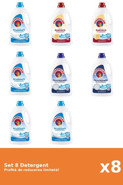 Chanteclair Set 8 Detergent Chanteclair: 4xBicarbonat, 2xMarsilia, 2xClasic