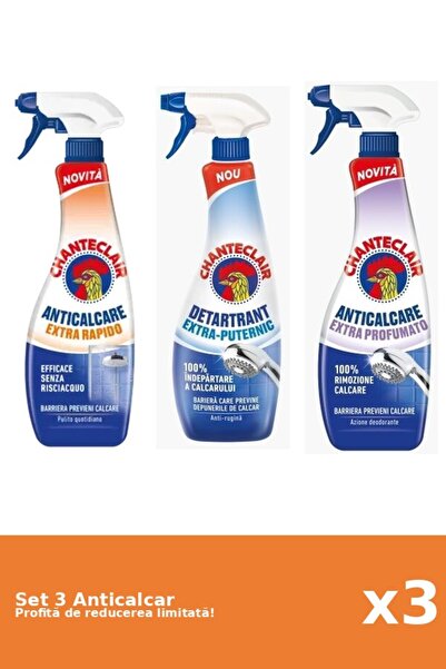 Chanteclair Set 3 Anticalcar Chanteclair: 1xRapid, 1xPuternic, 1xParfumat