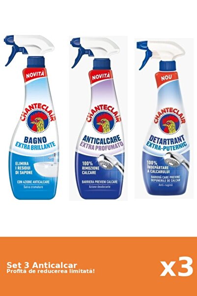 Chanteclair Set 3 Anticalcar Chanteclair: 1xClasic, 1xParfumat, 1xPuternic