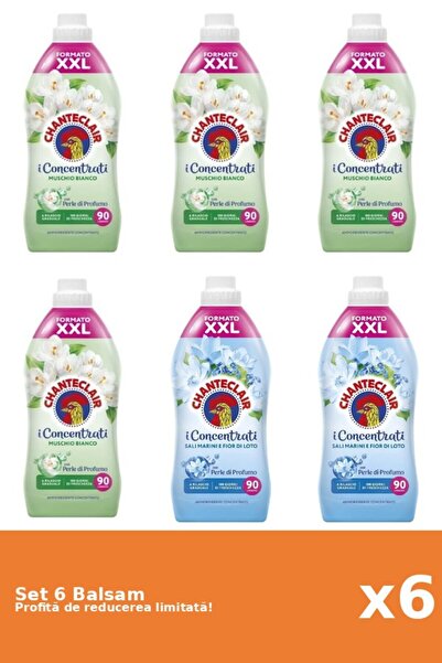 Chanteclair Set 6 Balsam Chanteclair: 4xMosc Alb, 2xLotus