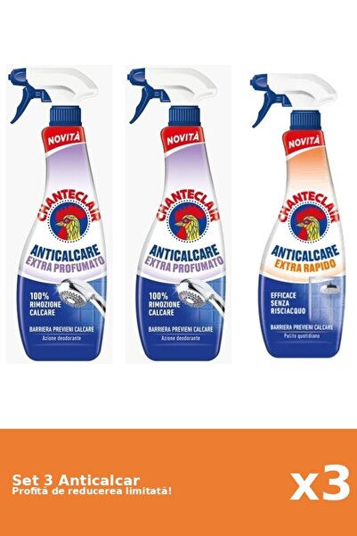 Chanteclair Set 3 Anticalcar Chanteclair: 2xParfumat, 1xRapid