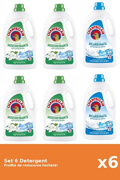 Chanteclair Set 6 Detergent Chanteclair: 4xMosc Alb, 2xBicarbonat