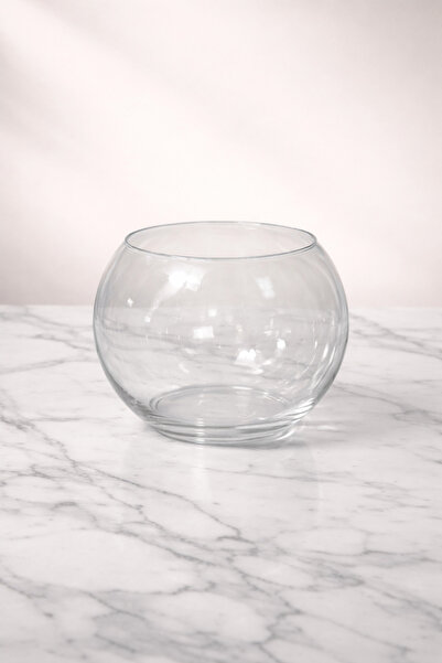 DEMİRSTORE Dekoratif Cam Fanus - Cam Vazo - Orta Boy