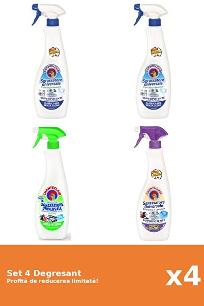 Chanteclair Set of 4 Chanteclair Degreaser: 2xBicarbonate, 1xLemon, 1xWhite Musk