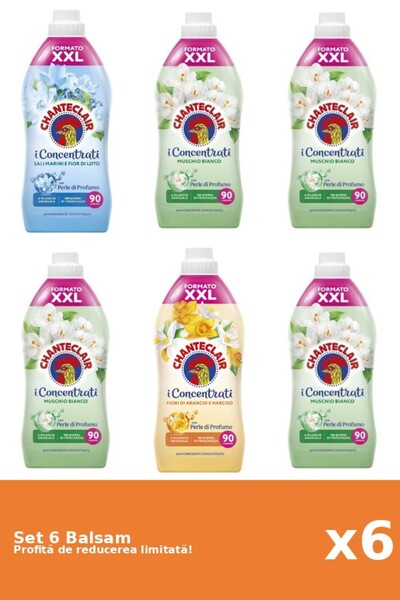 Chanteclair Set of 6 Chanteclair Balms: 1xLotus, 4xWhite Musk, 1xOrange