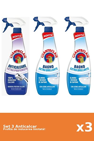 Chanteclair Set of 3 Chanteclair Anti-limescale: 1xScented, 2xClassic