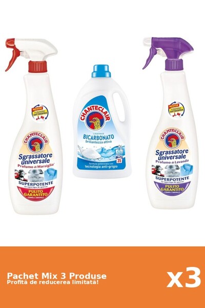 Chanteclair Set 3 Chanteclair Mix: 2 Degreaser, 1 Detergent