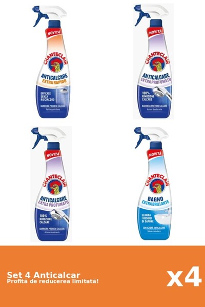 Chanteclair Set of 4 Chanteclair Anti-limescale: 1xRapid, 2xScented, 1xClassic