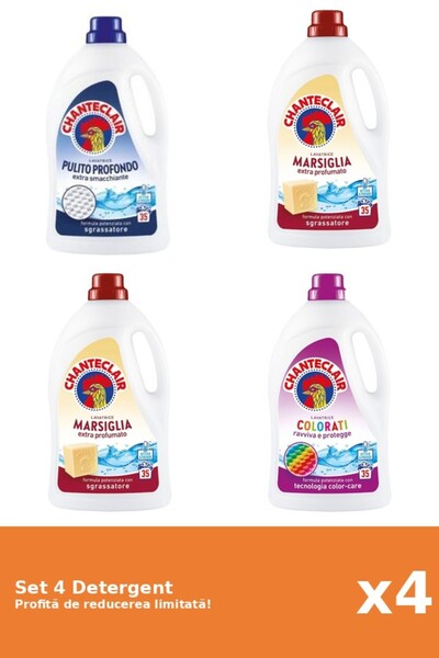 Chanteclair Set 4 Detergent Chanteclair: 1xClasic, 2xMarsilia, 1xColor