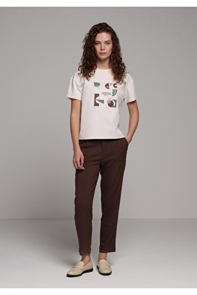 Colin's Regular Fit High Waist Straight Leg Women's Brown Trousers