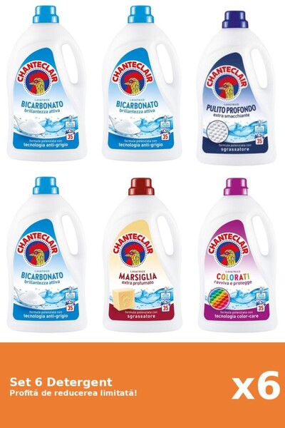 Chanteclair Set 6 Detergent Chanteclair: 3xBicarbonat, 1xClasic, 1xMarsilia, ...