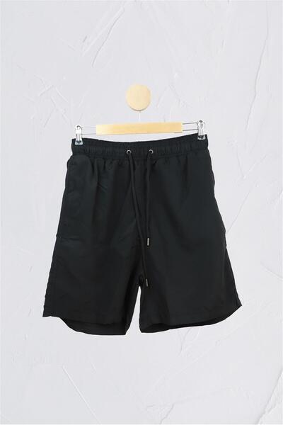 OBJE Men's Plus Size Black Sea Shorts