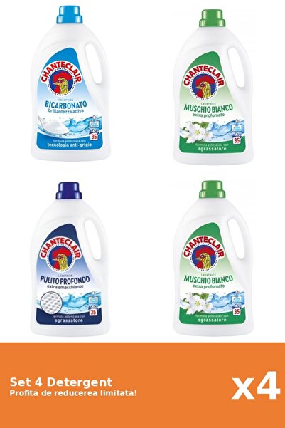 Chanteclair Set 4 Detergent Chanteclair: 1xBicarbonat, 2xMosc Alb, 1xClasic