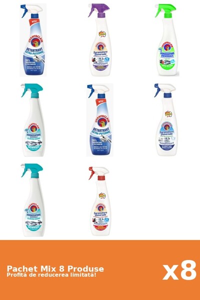 Chanteclair Set of 8 Chanteclair Mix: 2 Anti-limescale, 6 Degreaser