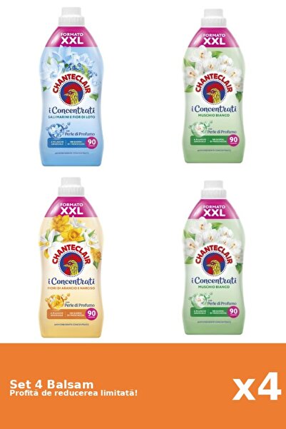 Chanteclair Set of 4 Chanteclair Balms: 1xLotus, 2xWhite Musk, 1xOrange