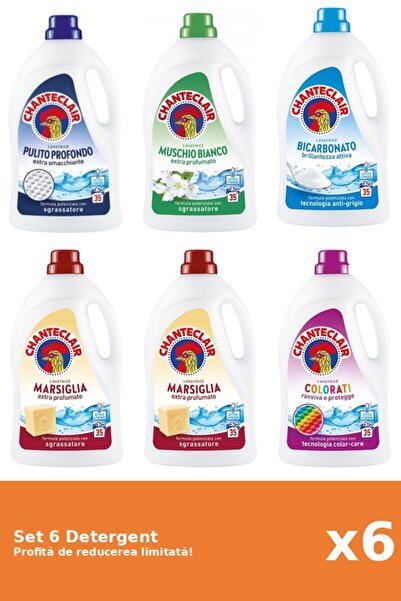 Chanteclair Set 6 Detergent Chanteclair: 1xClasic, 1xMosc Alb, 1xBicarbonat, ...