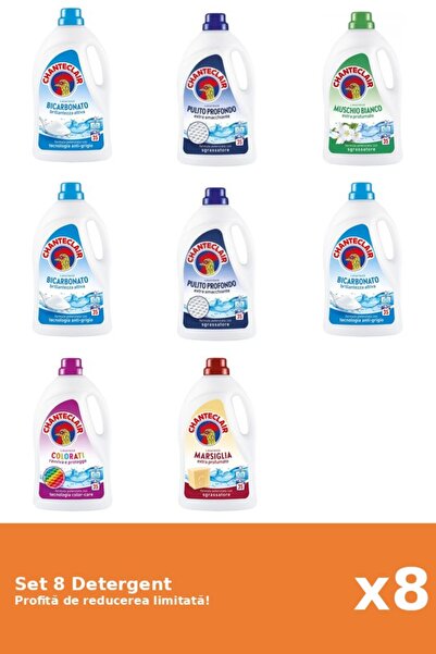 Chanteclair Set 8 Detergent Chanteclair: 3xBicarbonat, 2xClasic, 1xMosc Alb, ...