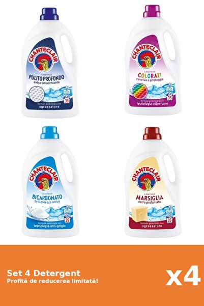 Chanteclair Set 4 Detergent Chanteclair: 1xClasic, 1xColor, 1xBicarbonat, 1xM...