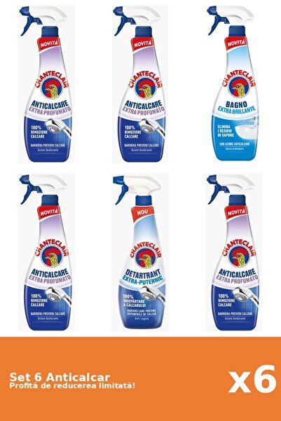 Chanteclair Set 6 Anticalcar Chanteclair: 4xParfumat, 1xClasic, 1xPuternic