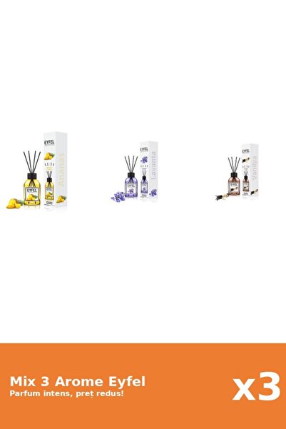 Eyfel Set 3 Mix Eyfel: 1x Ananas, 1x Lavanda, 1x Vanilie