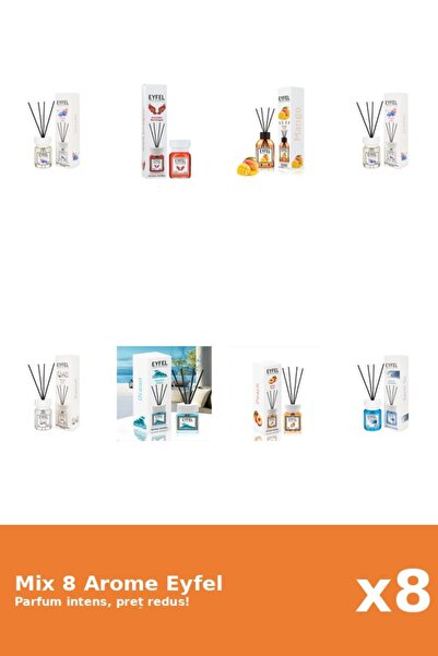 Eyfel Set 8 Mix Variat: 7 arome