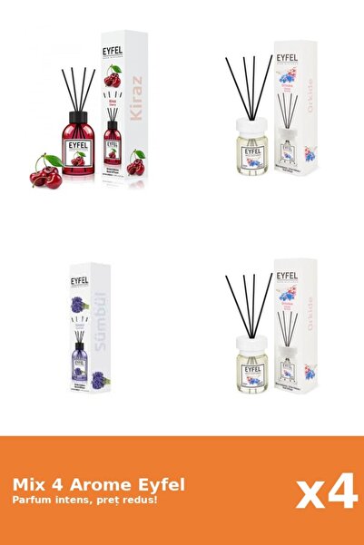 Eyfel Set 4 Mix Eyfel: 1x Cirese, 2x Orhidee, 1x Zambile